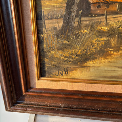 Sundown Oil Painting Large Sized Warm Hand Made Art Holland Art Shop