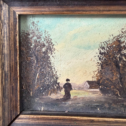 Original Landscape Oil Painting "Framed Painting" Rustic Small Art Holland Art Shop
