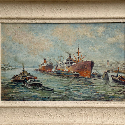 Elegant Still Life Oil Painting "Painted Ship" Handcrafted Artwork Holland Art Shop