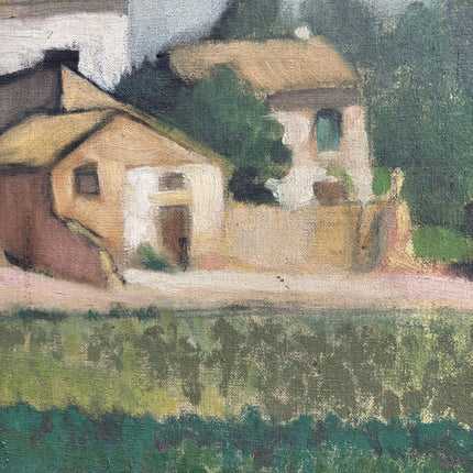 Handcrafted Landscape Oil Painting "Village Houses" Timeless Art Holland Art Shop