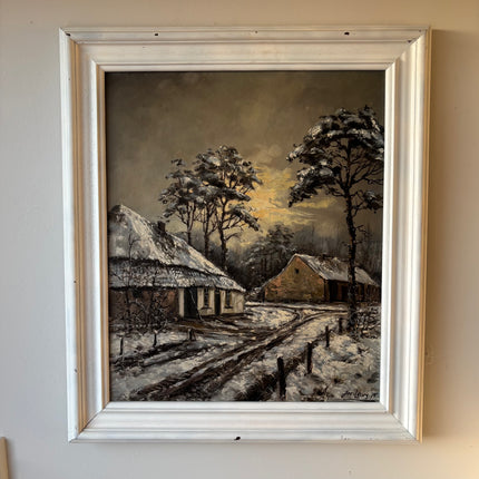 Jos Leurs Oil Painting Marvelous Winter Landscape Dutch Large Art Holland Art Shop