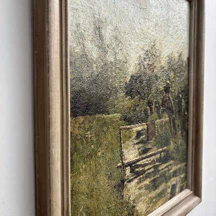 Timeless Landscape Oil Painting "Wooden Bridge" Expressive Art Holland Art Shop