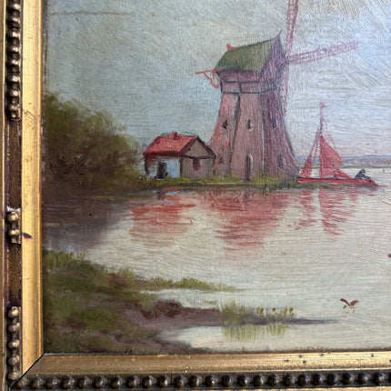 Refined Landscape Oil Painting "Ornate Frame" Timeless Small Art Holland Art Shop