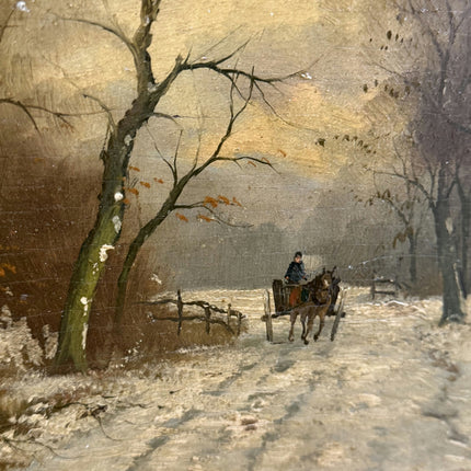 Authentic Winter Landscape Oil Painting "Framed Painting" Timeless Artwork Holland Art Shop