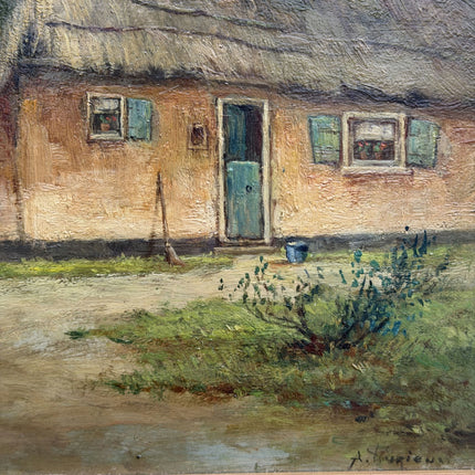 Classic Landscape Oil Painting "Thatched Cottage" Refined Artwork Holland Art Shop