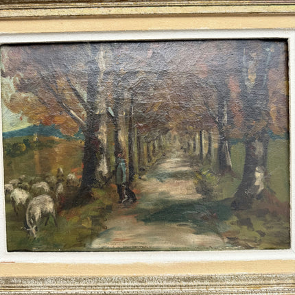Original Landscape Oil Painting "Grazing Sheep" Refined Artwork Holland Art Shop