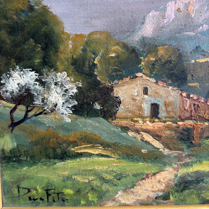 Rustic Landscape Oil Painting "Gilded Frame" Timeless Small Artwork Holland Art Shop