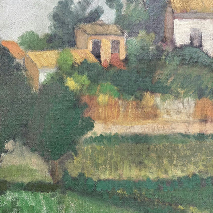 Handcrafted Landscape Oil Painting "Village Houses" Timeless Art Holland Art Shop