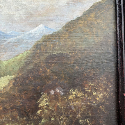 Handcrafted Landscape Oil Painting "Mountain Valley" Vintage Artwork Holland Art Shop