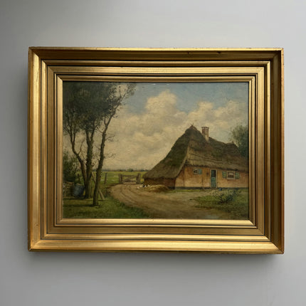 Classic Landscape Oil Painting "Thatched Cottage" Refined Artwork Holland Art Shop