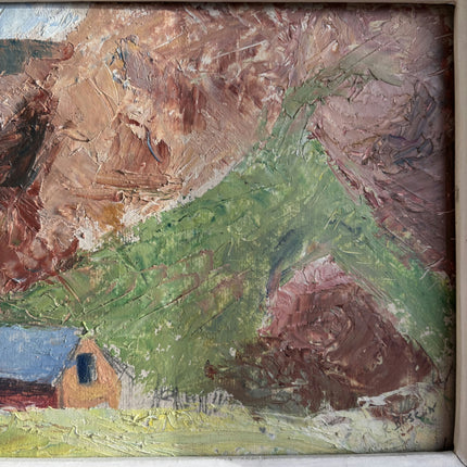 Expressive Landscape Oil Painting "Gilded Frame" Traditional Small Artwork Holland Art Shop