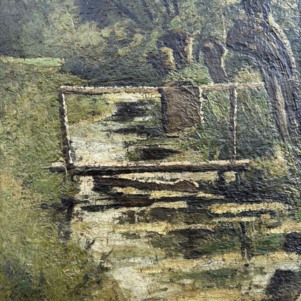 Timeless Landscape Oil Painting "Wooden Bridge" Expressive Art Holland Art Shop