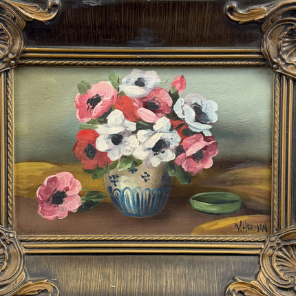 Handcrafted Floral Still Life Oil Painting "Flower Vase" Original Artwork Holland Art Shop