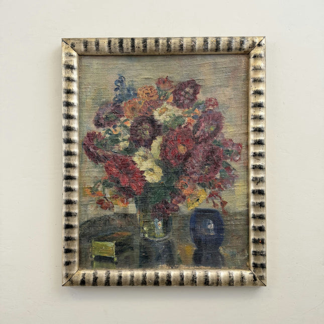 Traditional Floral Still Life Oil Painting "Flower Vase" Vintage Art Holland Art Shop