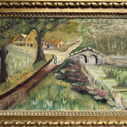 Refined Landscape Oil Painting "Stone Bridge" Traditional Art Holland Art Shop