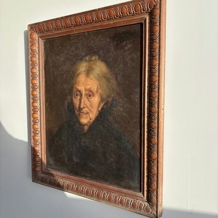 19th Century Antique Portrait Oil Painting "Elderly Man" Artwork Holland Art Shop