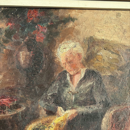 Authentic Figurative Oil Painting "Seated Woman" Original Art Holland Art Shop