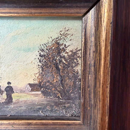 Original Landscape Oil Painting "Framed Painting" Rustic Small Art Holland Art Shop