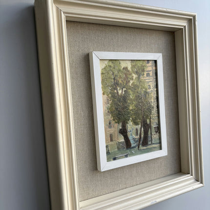 Timeless Cityscape Oil Painting "Framed Painting" Rustic Small Art Holland Art Shop