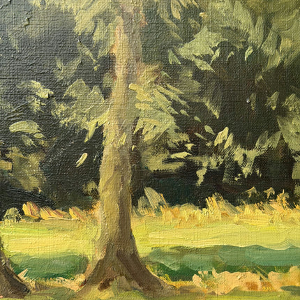 Authentic Landscape Oil Painting "Oak Trees" Traditional Artwork Holland Art Shop