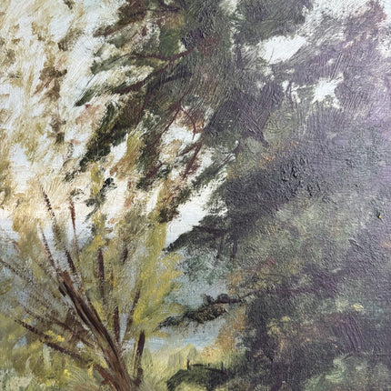 Refined Landscape Oil Painting "Tall Trees" Expressive Art Holland Art Shop