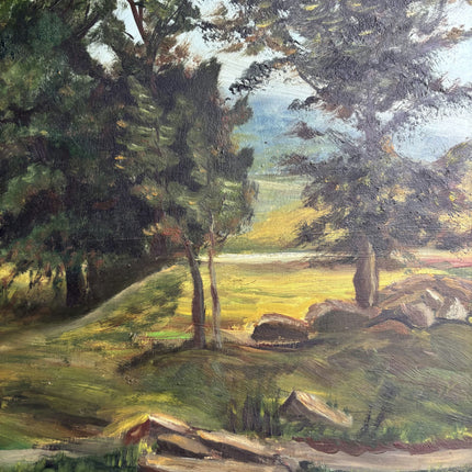 Refined Landscape Oil Painting "Tall Trees" Expressive Art Holland Art Shop