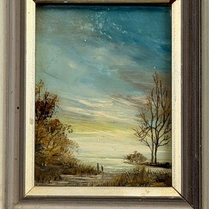 Vintage Landscape Oil Painting "Framed Painting" Authentic Small Art Holland Art Shop