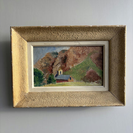 Expressive Landscape Oil Painting "Gilded Frame" Traditional Small Artwork Holland Art Shop