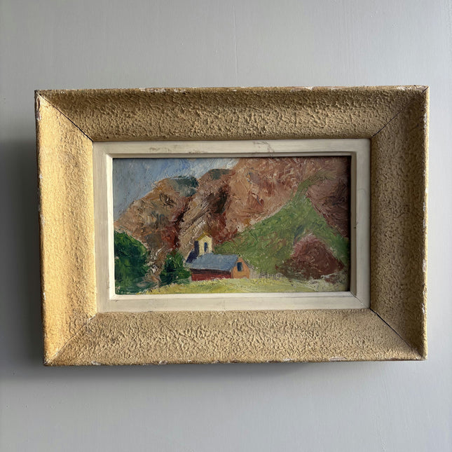 Expressive Landscape Oil Painting "Gilded Frame" Traditional Small Artwork Holland Art Shop