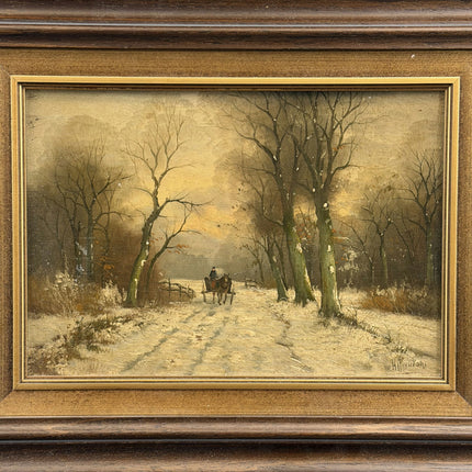 Authentic Winter Landscape Oil Painting "Framed Painting" Timeless Artwork Holland Art Shop