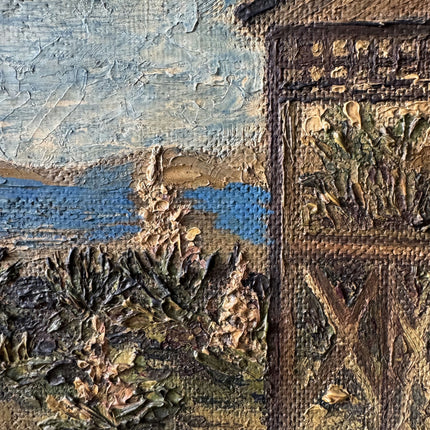 Vintage Seascape Oil Painting "Gilded Frame" Rustic Small Artwork Holland Art Shop