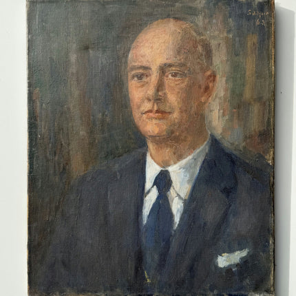 Handcrafted Portrait Oil Painting "Suit Man" Traditional Artwork Holland Art Shop