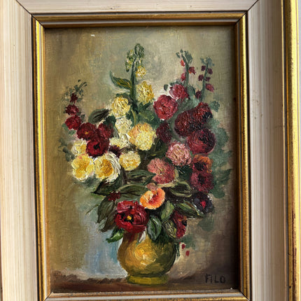 Classic Floral Still Life Oil Painting "Flower Vase" Timeless Small Artwork Holland Art Shop