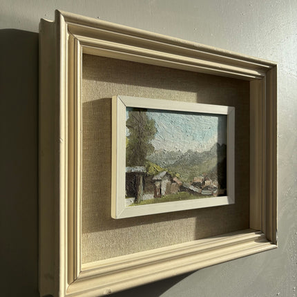 Classic Landscape Oil Painting "Painted Frame" Elegant Small Artwork Holland Art Shop