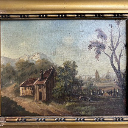Classic Landscape Oil Painting "Gilded Frame" Original Small Art Holland Art Shop