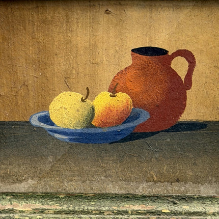 Rustic Still Life Oil Painting "Fruit Bowl" Handcrafted Small Art Holland Art Shop