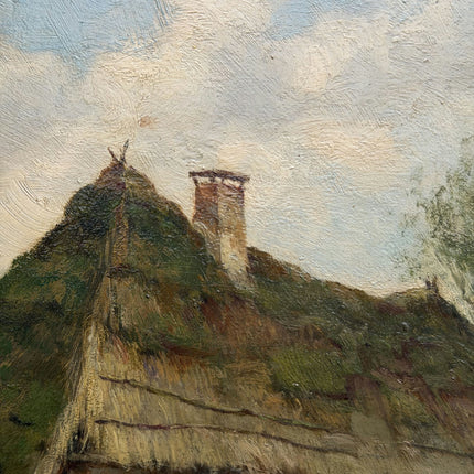 Classic Landscape Oil Painting "Thatched Cottage" Refined Artwork Holland Art Shop