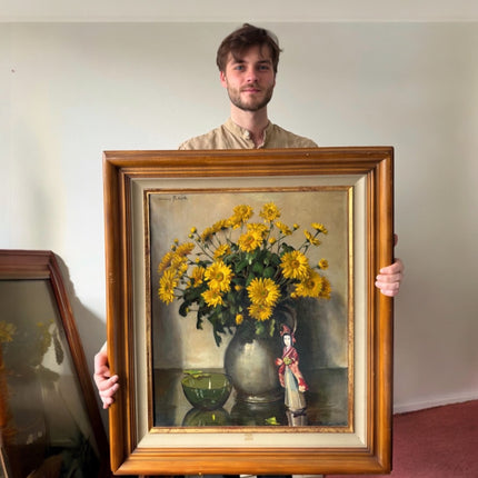 Willy Fleur (1888-1967) Original Oil Painting Floral Still Life Signed
