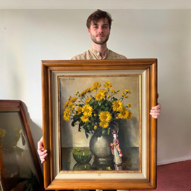 Willy Fleur (1888-1967) Original Oil Painting Floral Still Life Signed