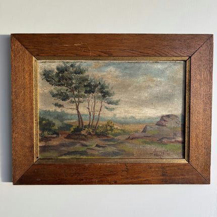 Elegant Landscape Oil Painting "Pine Trees" Original Art Holland Art Shop