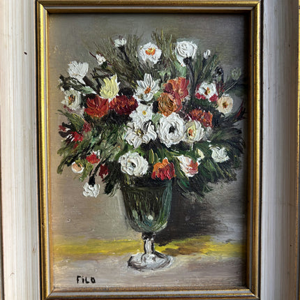 Expressive Floral Still Life Oil Painting "Flower Vase" Original Small Art Holland Art Shop