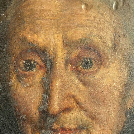 19th Century Antique Portrait Oil Painting "Elderly Man" Artwork Holland Art Shop