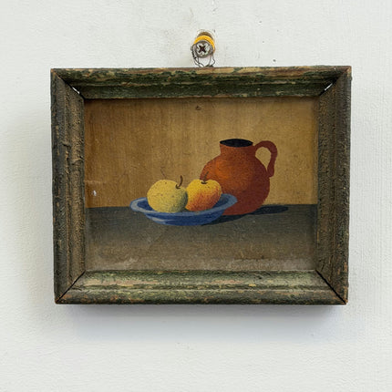 Rustic Still Life Oil Painting "Fruit Bowl" Handcrafted Small Art Holland Art Shop