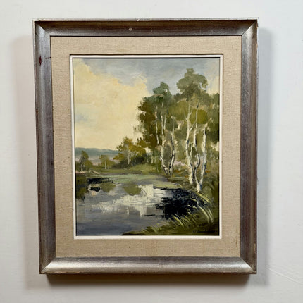 Authentic Landscape Oil Painting "Silver Birches" Elegant Large Artwork Holland Art Shop