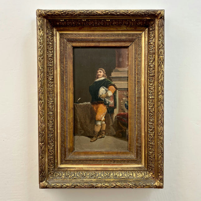 19th Century Antique Portrait Oil Painting "Seated Man" Art Holland Art Shop