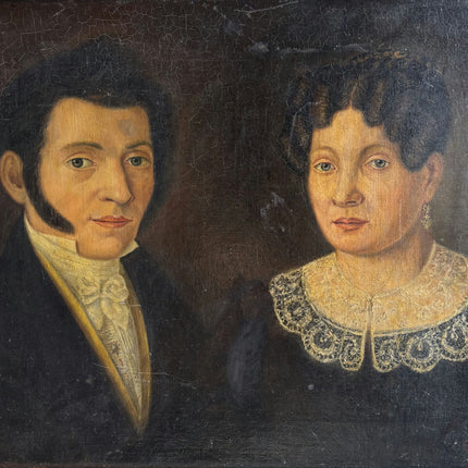 Elegant Portrait Oil Painting "Married Couple" Refined Art Holland Art Shop