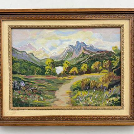 Refined Landscape Oil Painting "Mountain Peaks" Rustic Art Holland Art Shop
