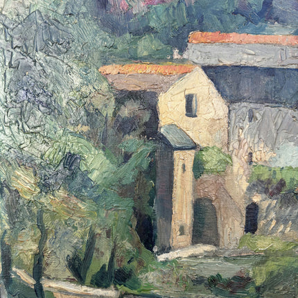 Timeless Landscape Oil Painting "Clustered Houses" Rustic French Art Holland Art Shop