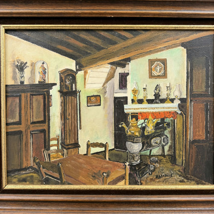 Detailed Interior Oil Painting "Dining Table" Rustic Art Holland Art Shop