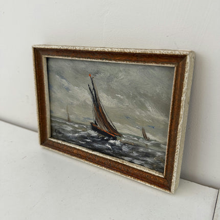 Elegant Seascape Oil Painting "Cardboard Panel" Original Small Art Holland Art Shop